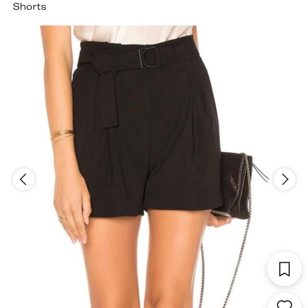 Vince Navy High Waist Women's Shorts